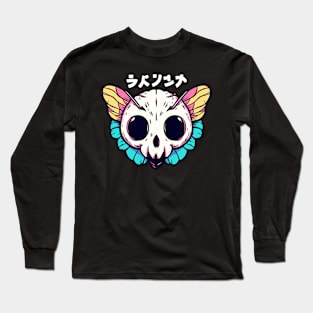 Skull moth japanese Long Sleeve T-Shirt